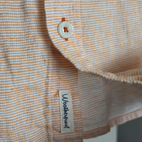 Weatherproof Men's Casual Button Down Shirt - Light Orange - Picture 5 of 6